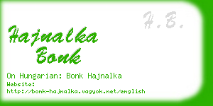 hajnalka bonk business card